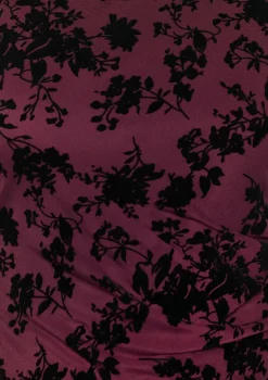 LolaLiza aansluitende bloemenjurk in velours- Jurken