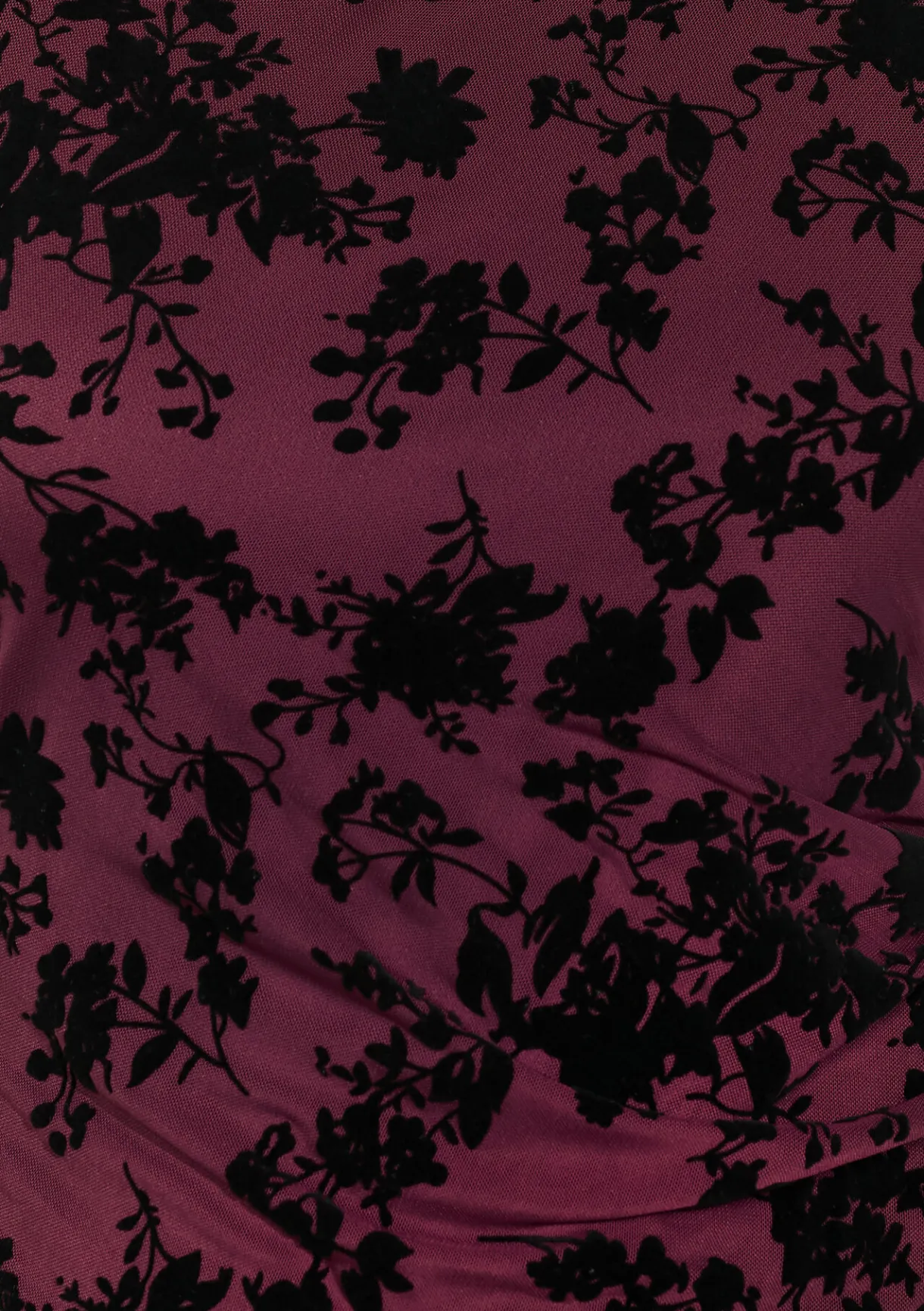 LolaLiza aansluitende bloemenjurk in velours- Jurken