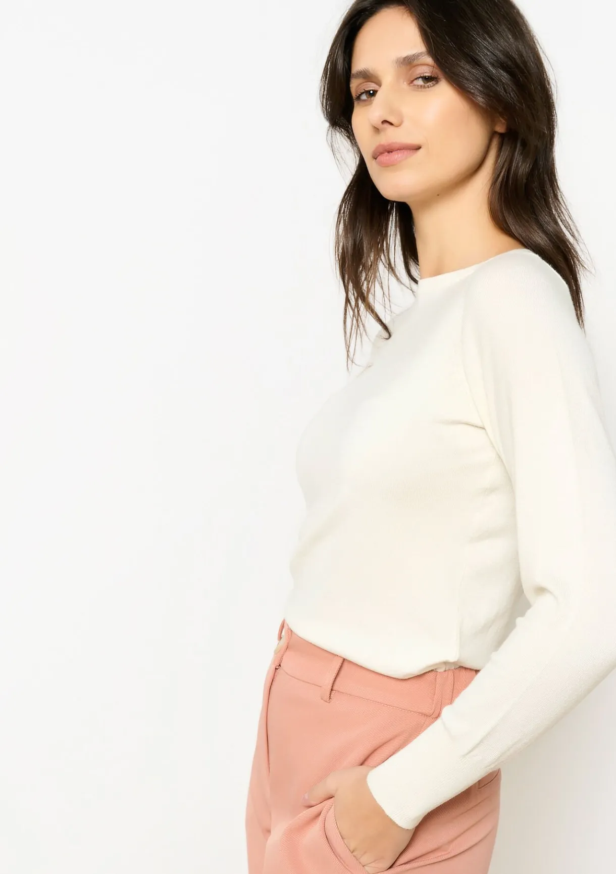 LolaLiza Basic trui met boothals- Truien En Cardigans