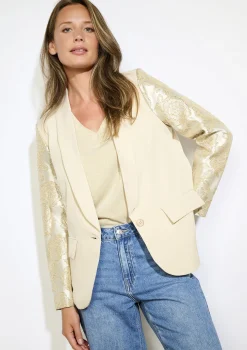 LolaLiza Blazer met contrasterende mouwen- Vesten En Blazers