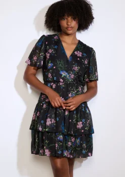 LolaLiza Bloemen overslagjurk- Jurken