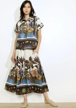 LolaLiza Blouse met exotische print- Co-Ord Sets|Blouses En Hemden