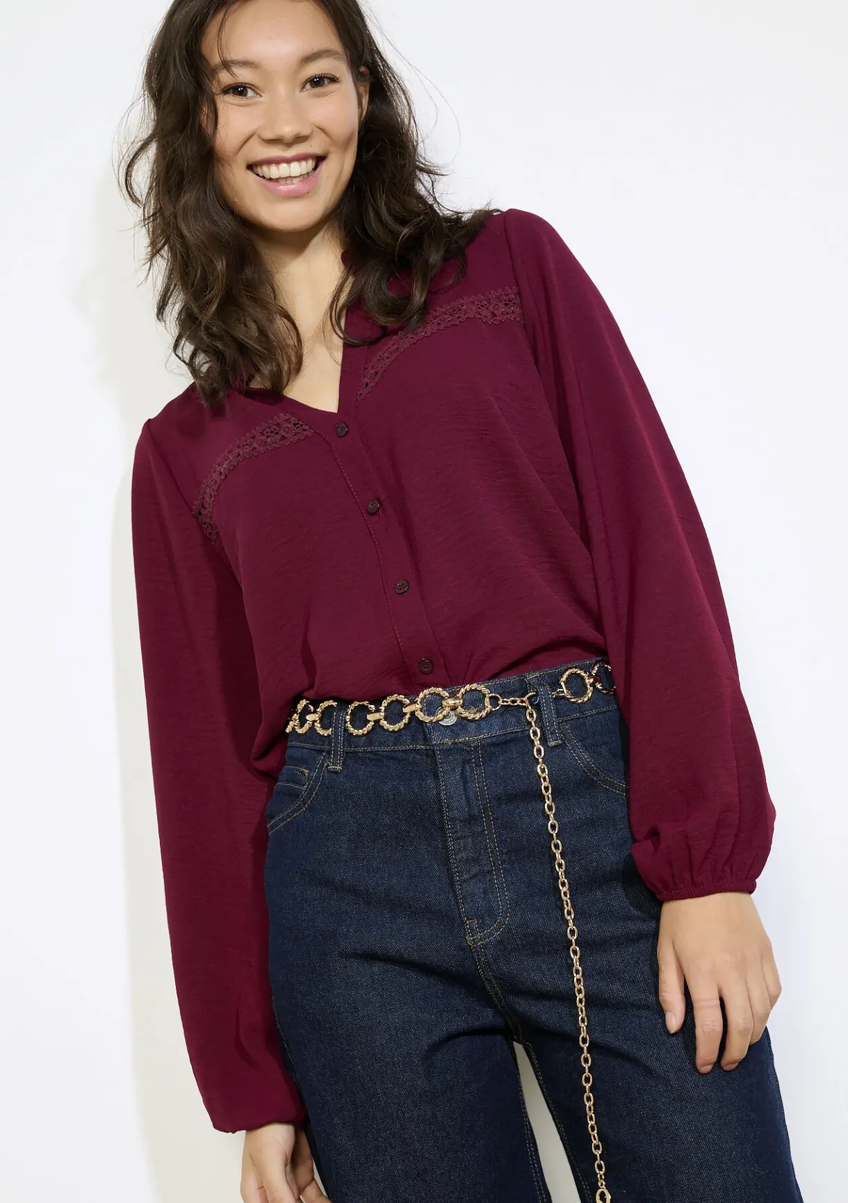 LolaLiza Blouse met haakdetails- Blouses En Hemden