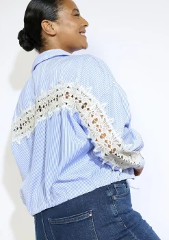 LolaLiza Blouse met kantaccenten- Blouses En Hemden