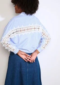 LolaLiza Blouse met kantaccenten- Blouses En Hemden