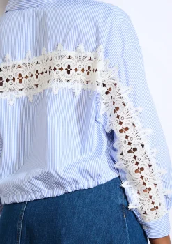 LolaLiza Blouse met kantaccenten- Blouses En Hemden