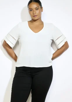 LolaLiza Blouse met opengewerkte mouwen- Blouses En Hemden