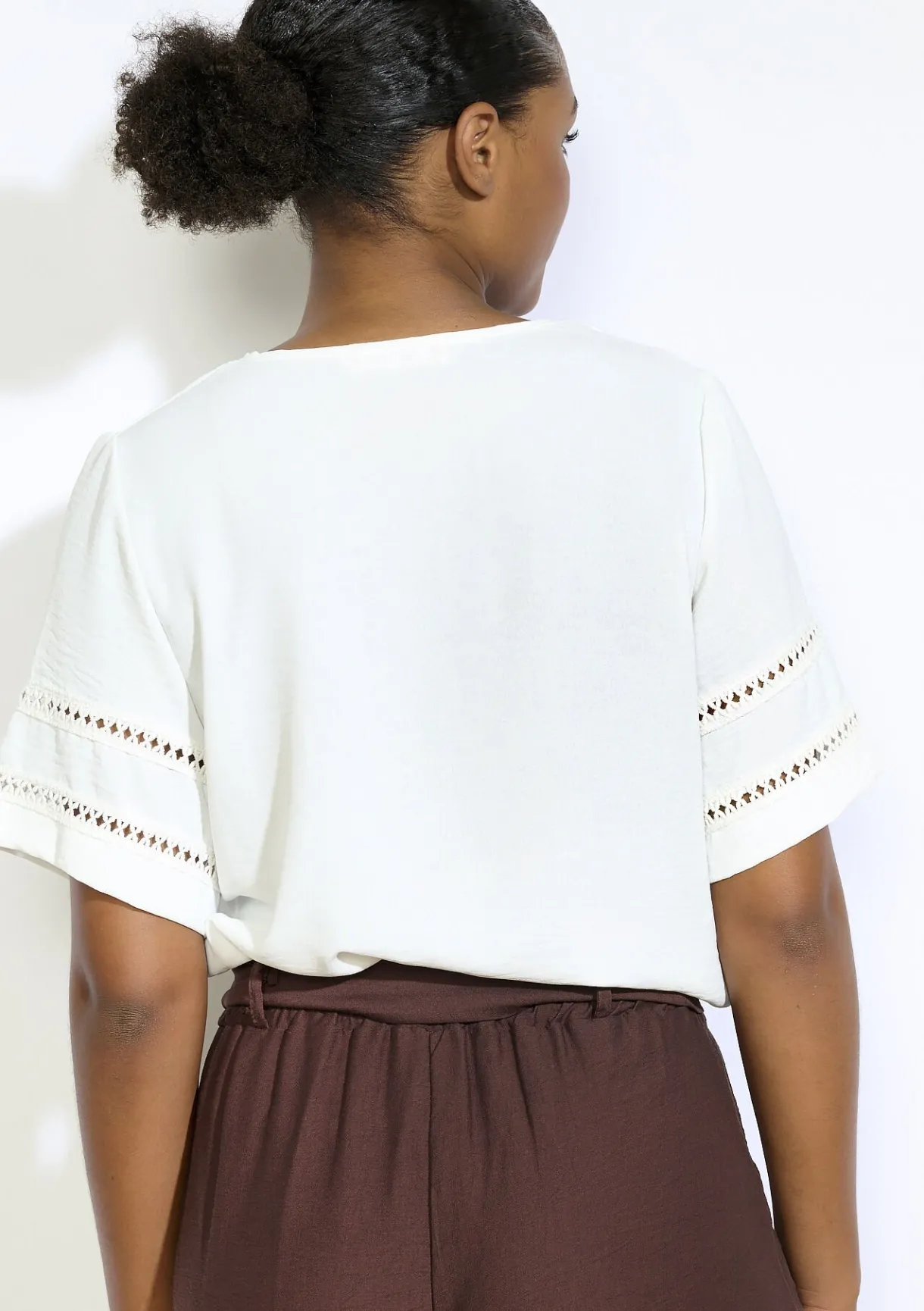 LolaLiza Blouse met opengewerkte mouwen- Blouses En Hemden