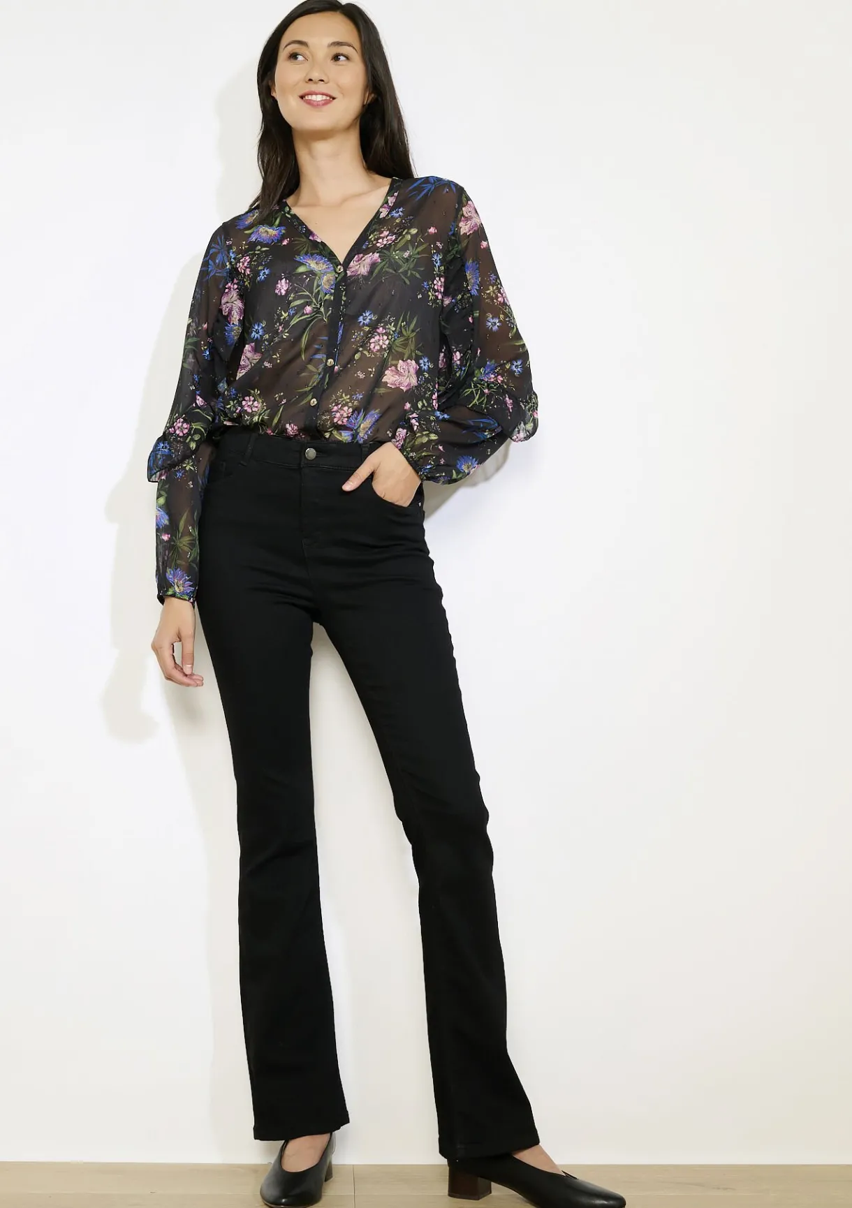 LolaLiza Bootcut jeans hoge taille- Jeans