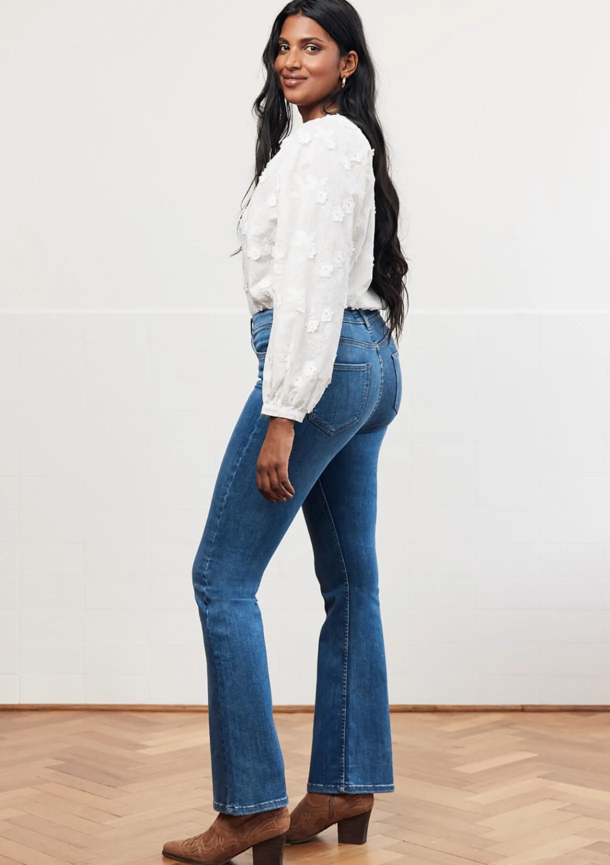 LolaLiza Bootcut jeans met hoge taille- Jeans