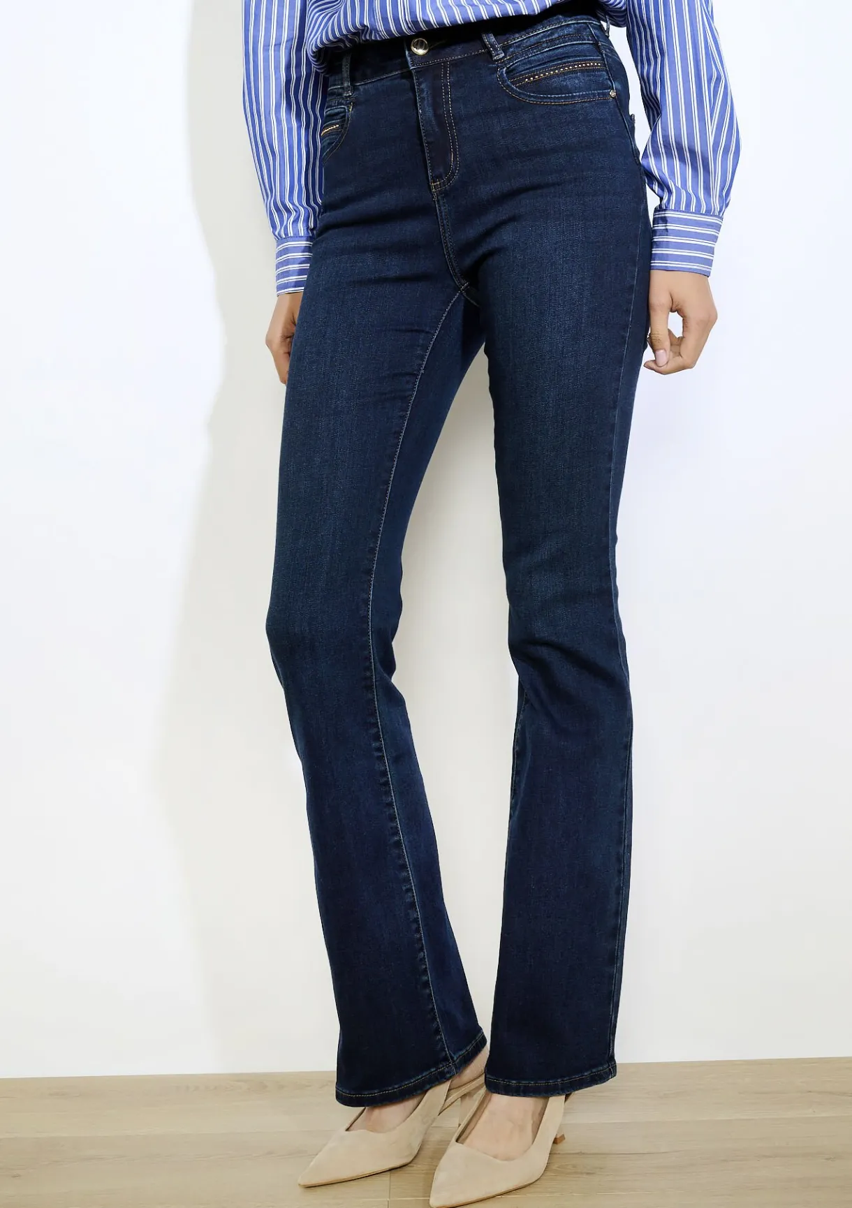 LolaLiza Bootcut jeans met hoge taille- Jeans