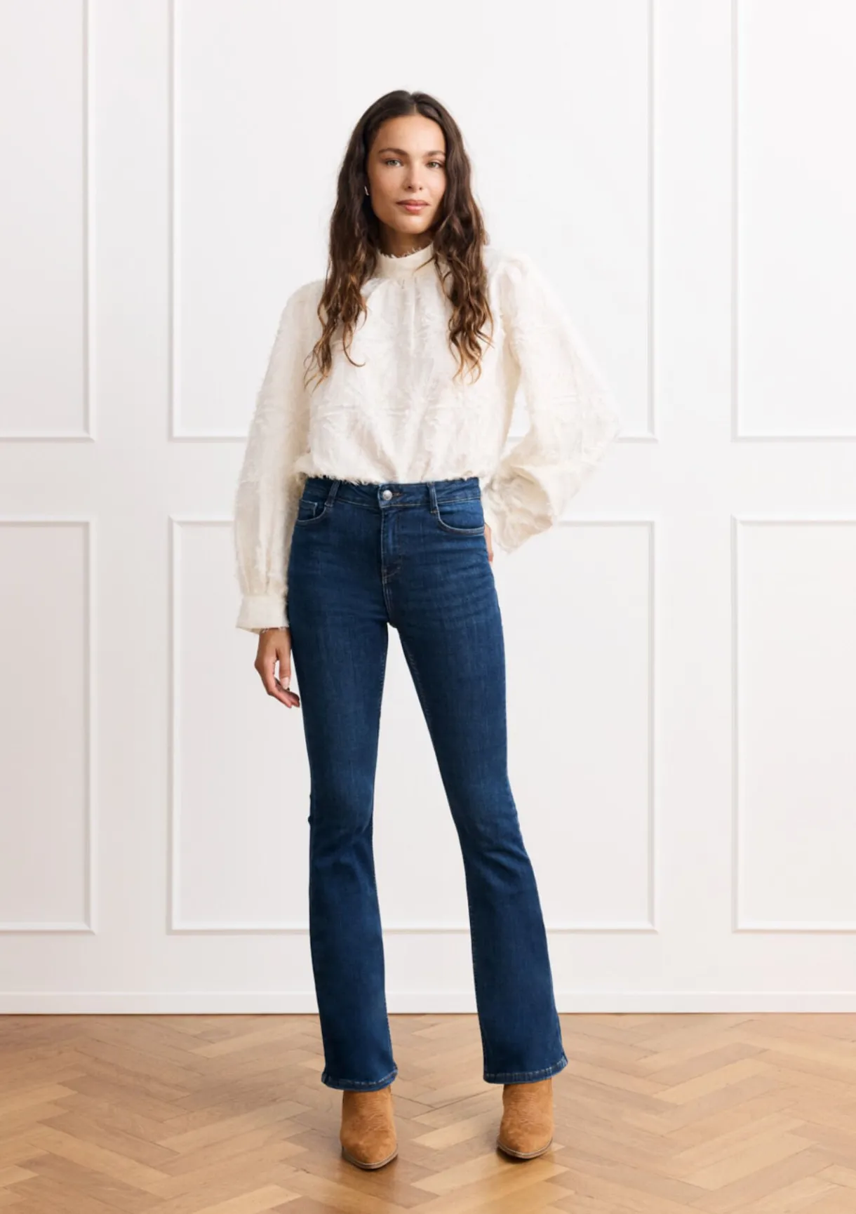 LolaLiza Bootcut jeans met hoge taille- Jeans