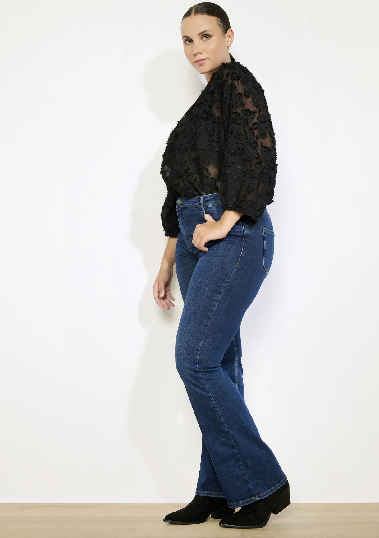 LolaLiza Bootcut jeans met hoge taille- Jeans