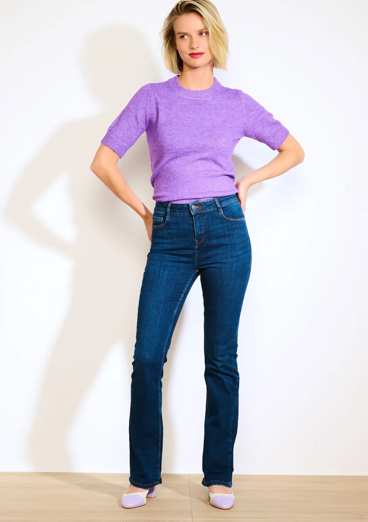 LolaLiza Bootcut jeans met hoge taille- Jeans