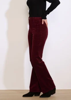 LolaLiza Bootcut ribfluwelen broek met zakken- Broeken