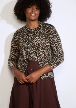 LolaLiza Cardigan met luipaardmotief- Truien En Cardigans