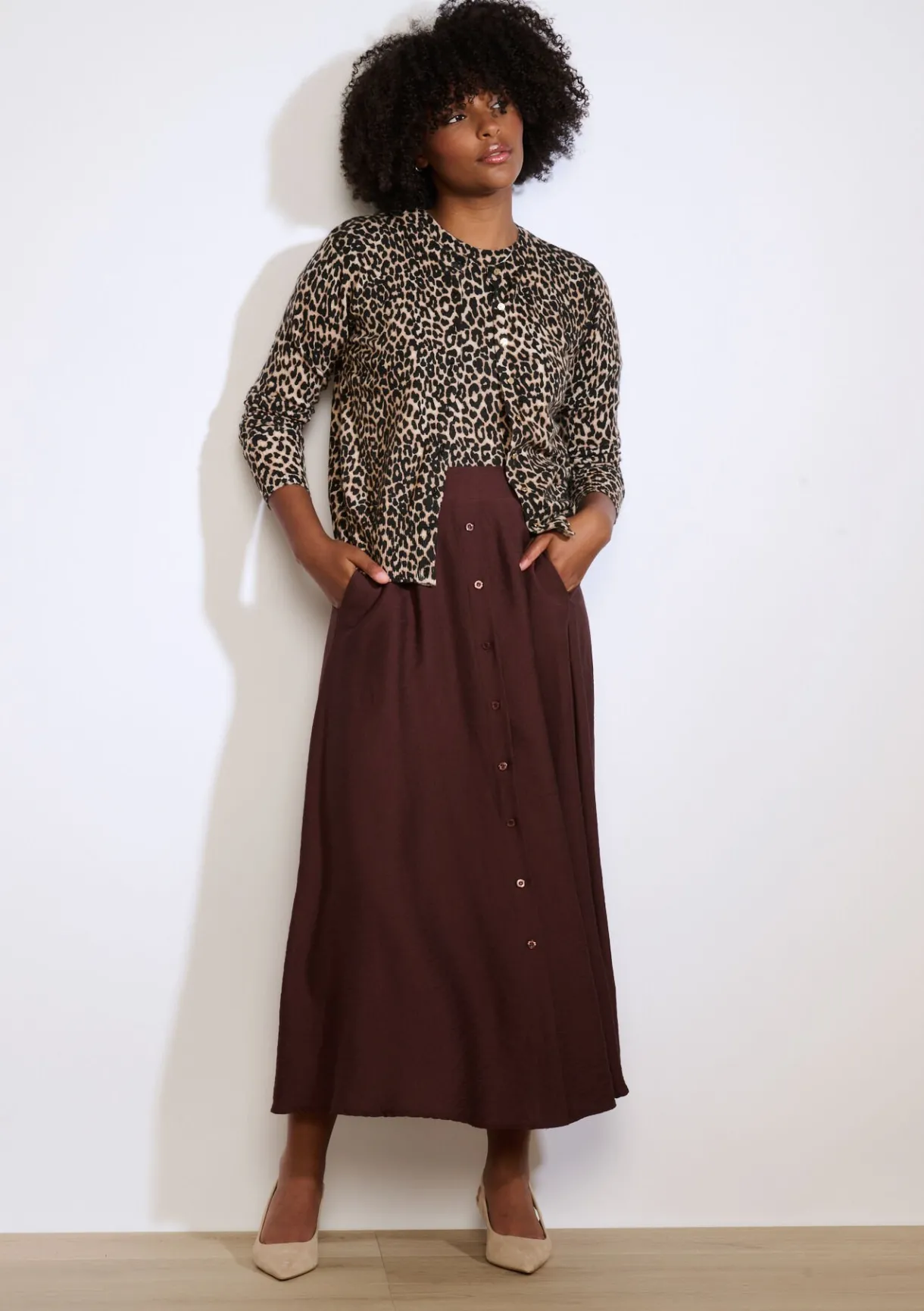 LolaLiza Cardigan met luipaardmotief- Truien En Cardigans