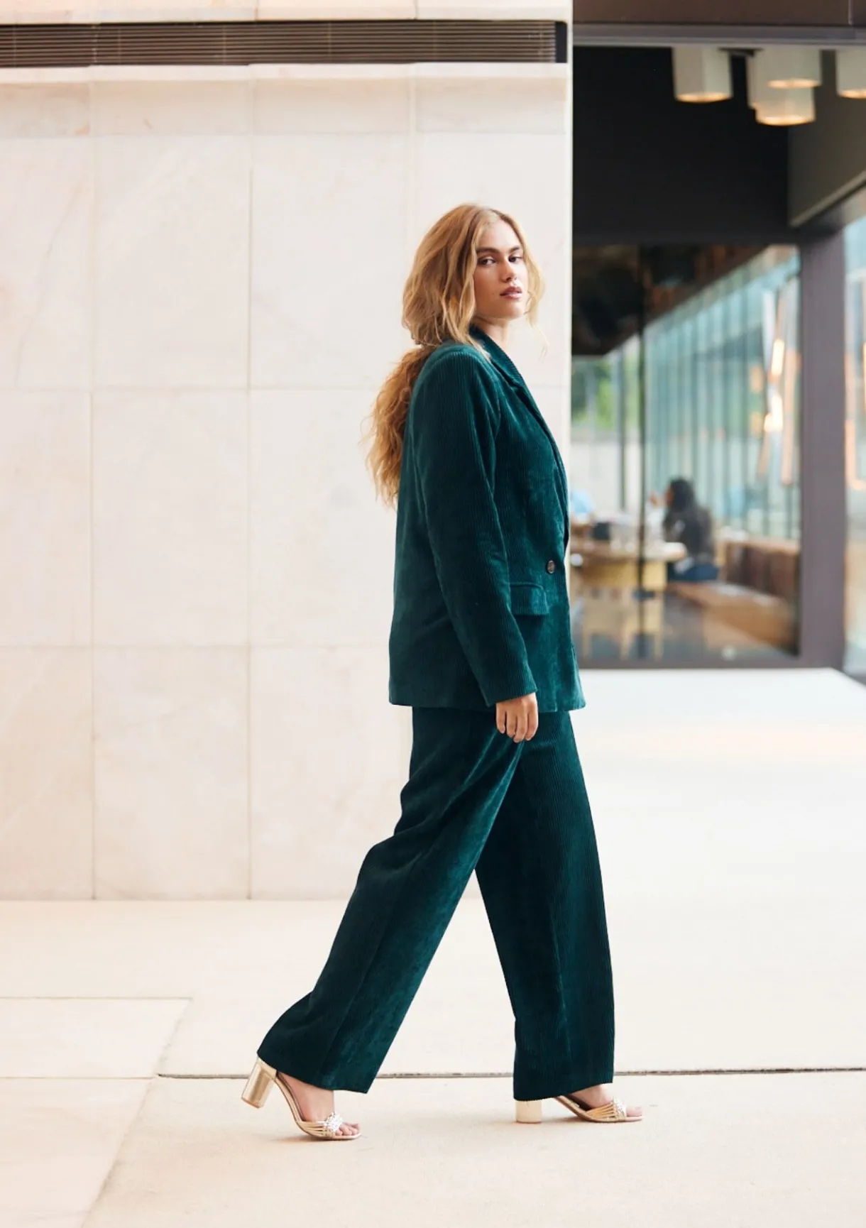 LolaLiza Corduroy broek met elastiek- Co-Ord Sets|Broeken