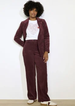 LolaLiza Corduroy broek met elastiek- Co-Ord Sets|Broeken