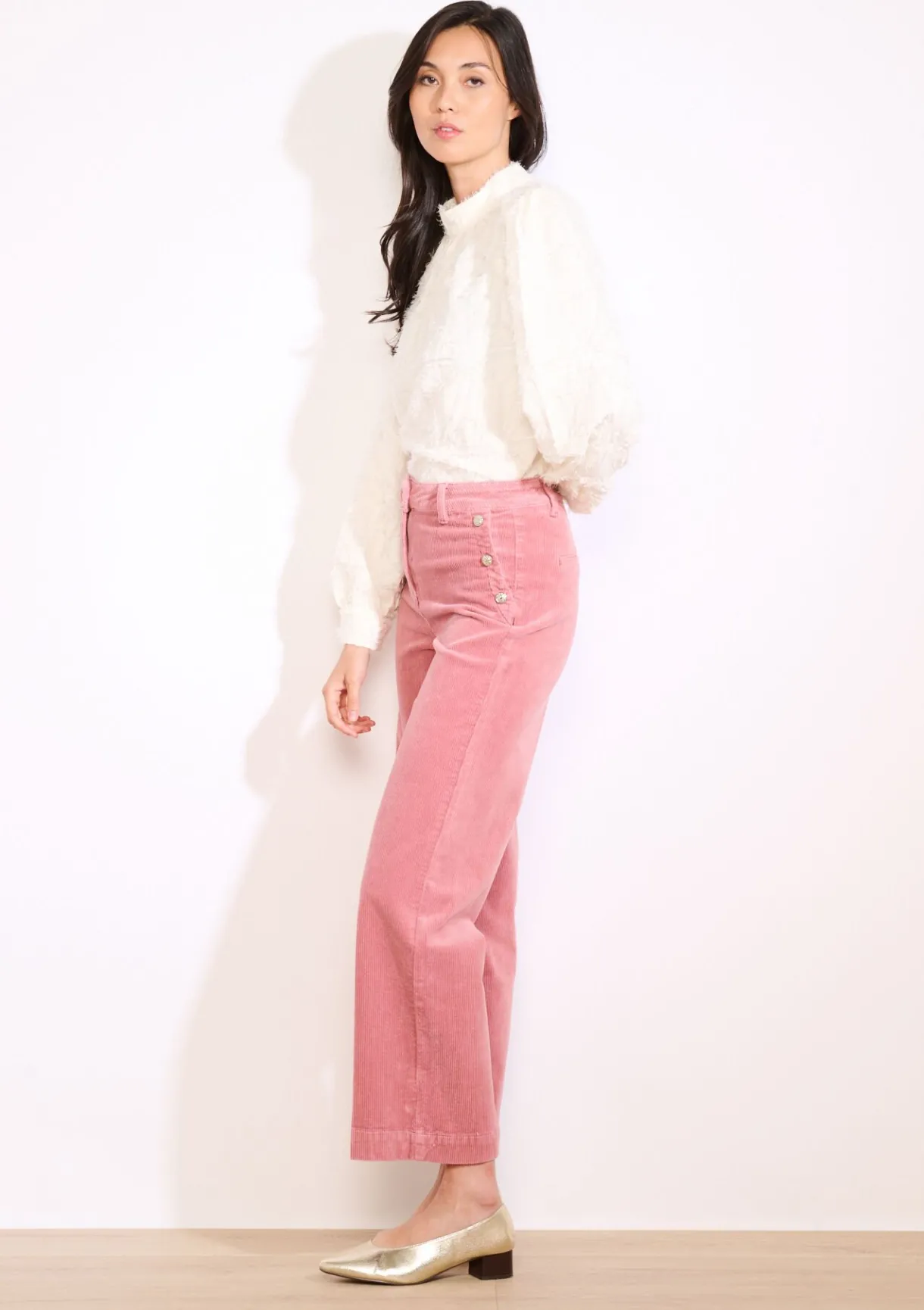 LolaLiza Corduroy broek met knopen- Broeken