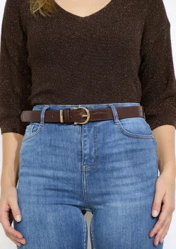 LolaLiza Croco-effect riem met gouden gesp- Accessoires