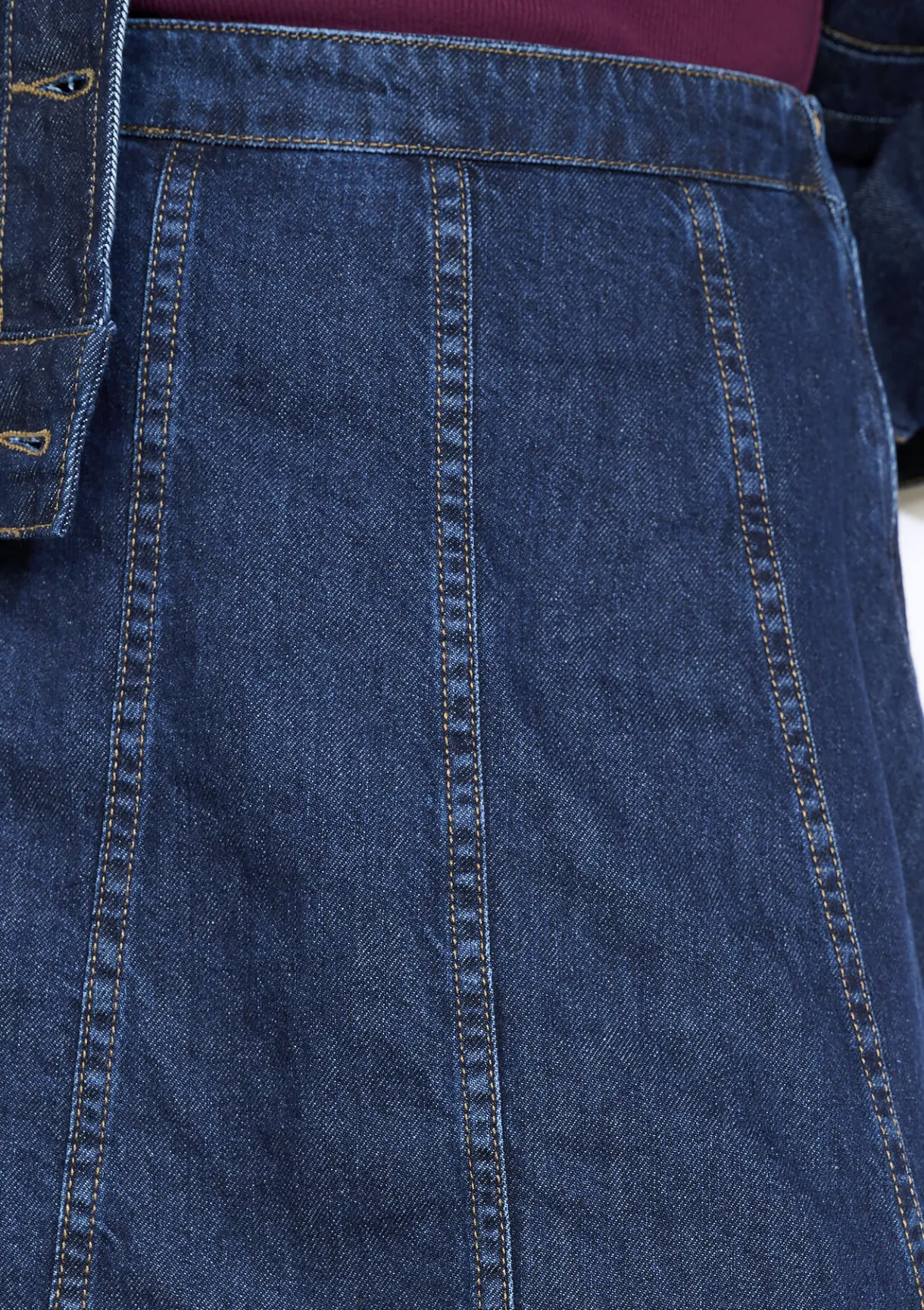 LolaLiza Denim midi-rok met flair- Rokken