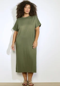 LolaLiza Effen midi-jurk- Jurken