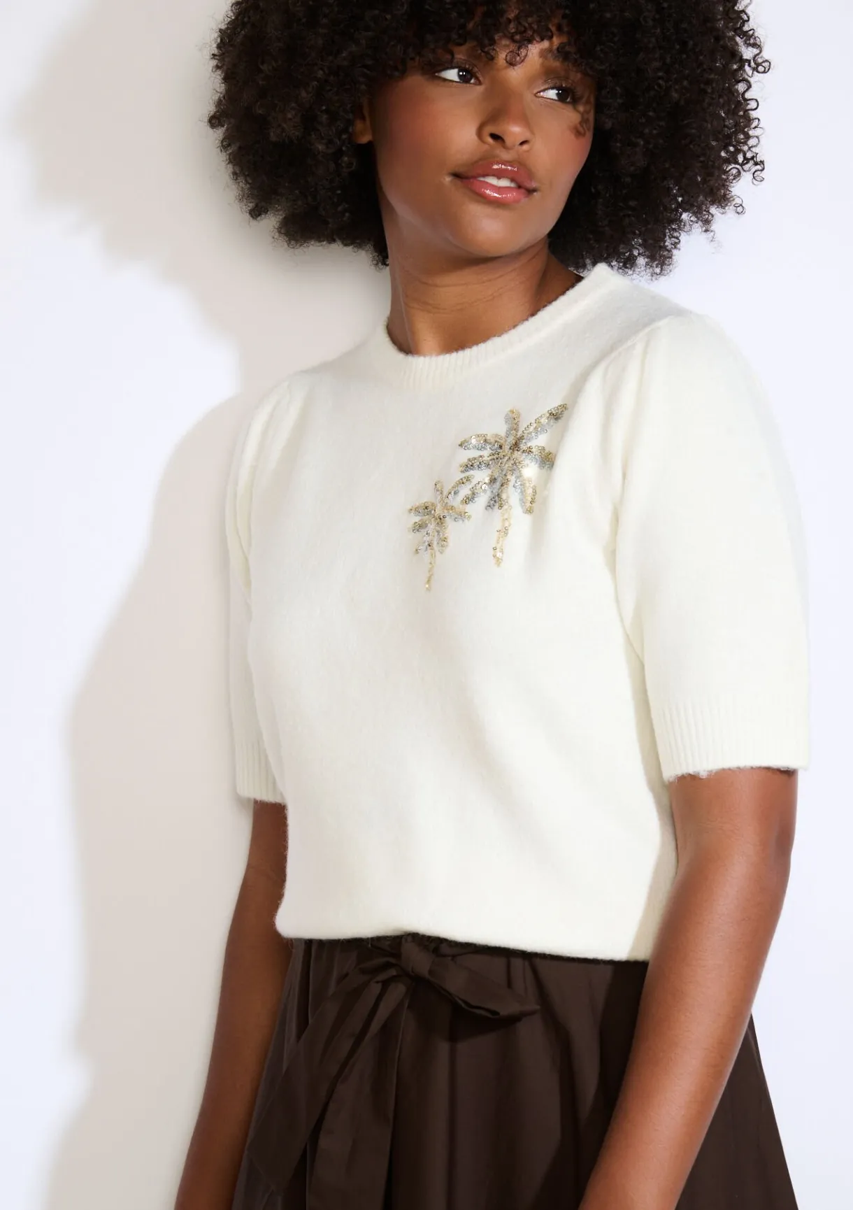 LolaLiza Fijngebreide trui met borduursel- Truien En Cardigans