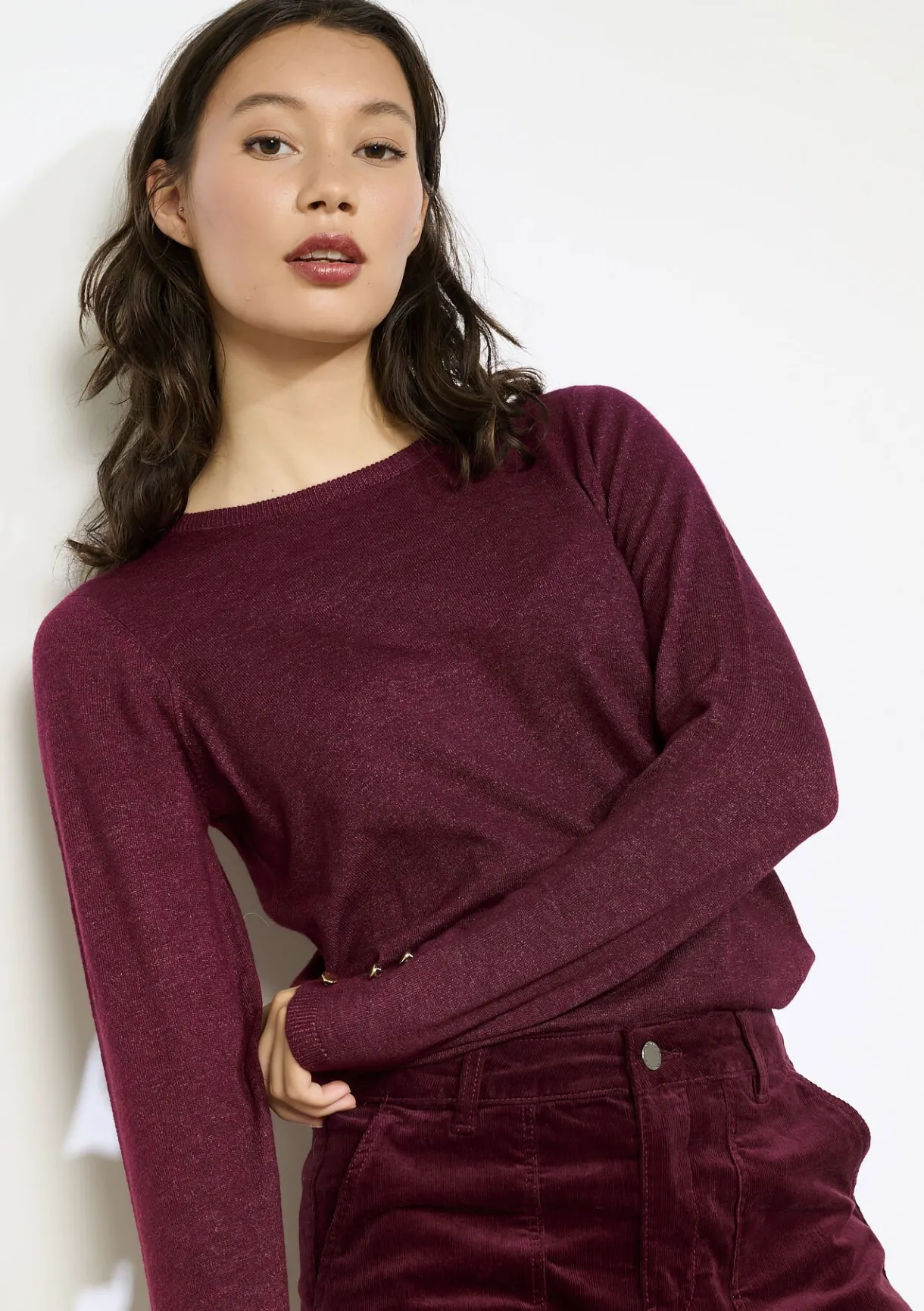 LolaLiza Fijngebreide trui met knopen- Truien En Cardigans