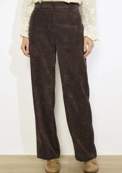 LolaLiza Flared broek in ribfluweel- Broeken