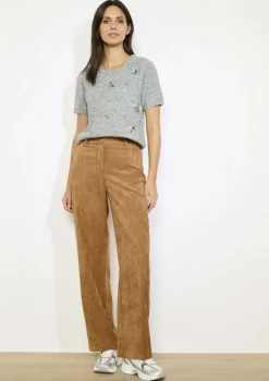 LolaLiza Flared broek in ribfluweel- Broeken