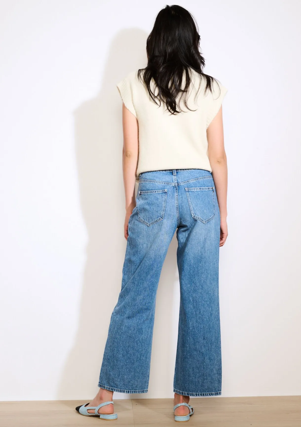 LolaLiza Flared jeans in lichte wassing- Jeans