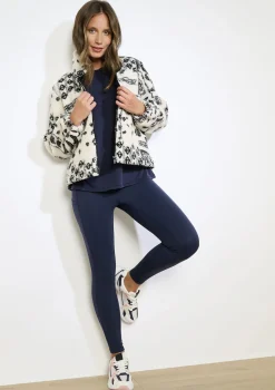 LolaLiza Fleece jas met print- Loungewear|Vesten En Blazers