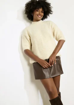 LolaLiza Fluffy trui met korte mouwen- Truien En Cardigans