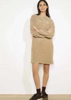 LolaLiza Fluwelen sweaterjurk met kreuktextuur- Jurken