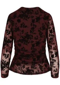 LolaLiza Fluwelen top met bloemenprint- Tops En T-Shirts