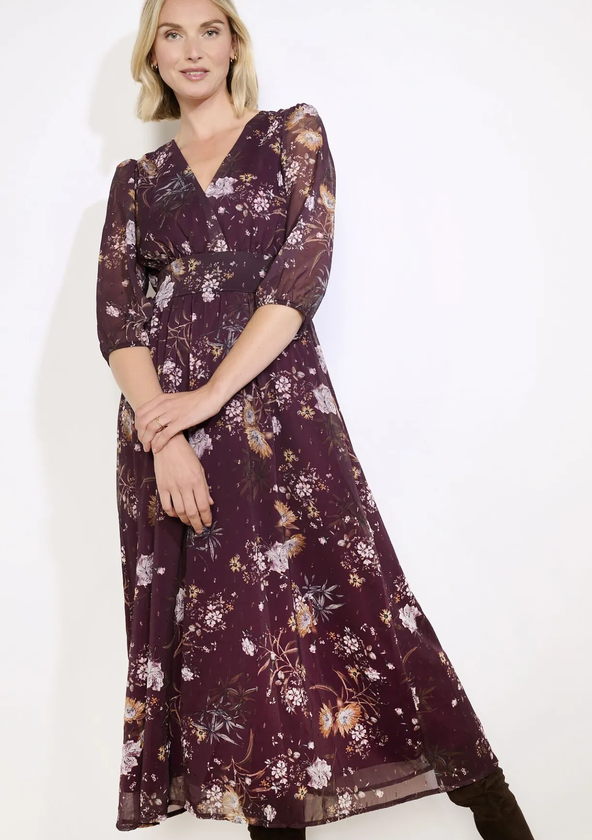 LolaLiza Gebloemde midi-jurk- Jurken