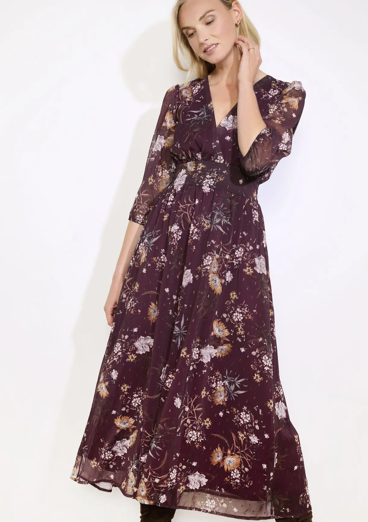 LolaLiza Gebloemde midi-jurk- Jurken