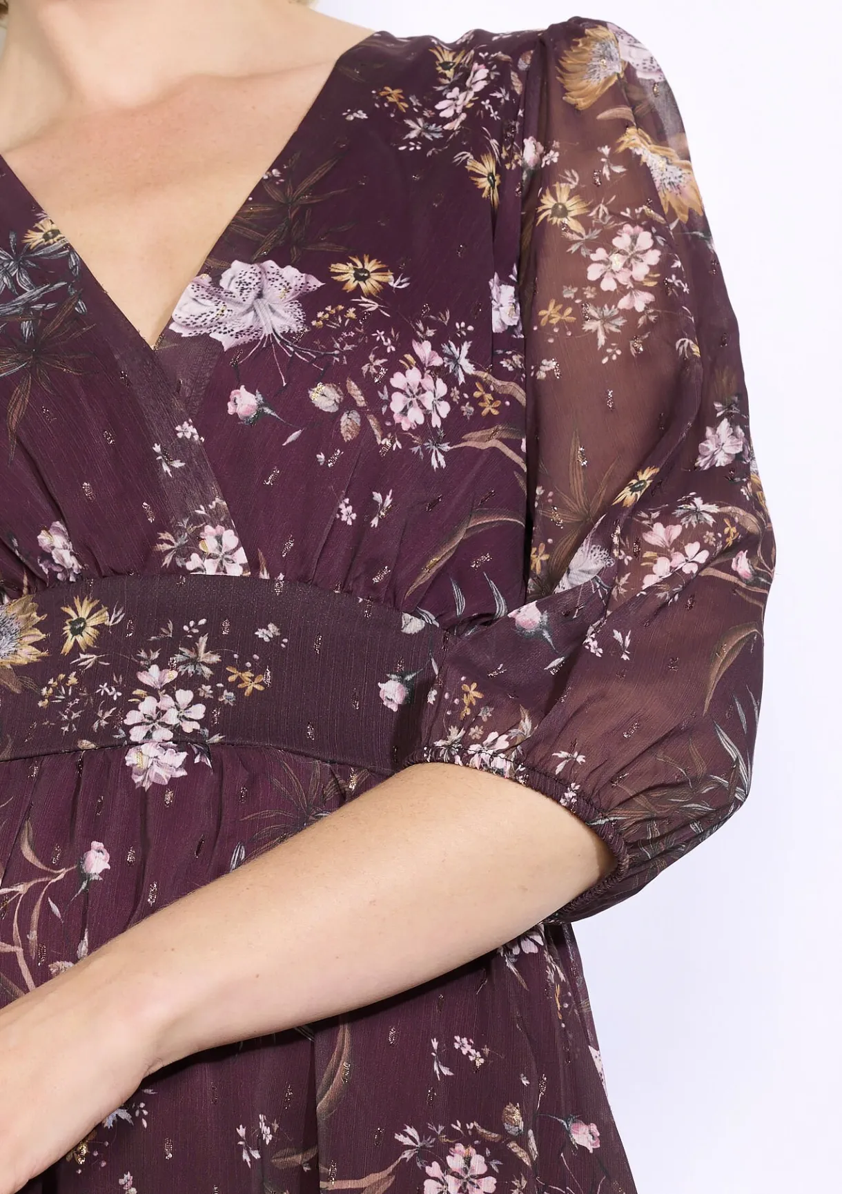 LolaLiza Gebloemde midi-jurk- Jurken