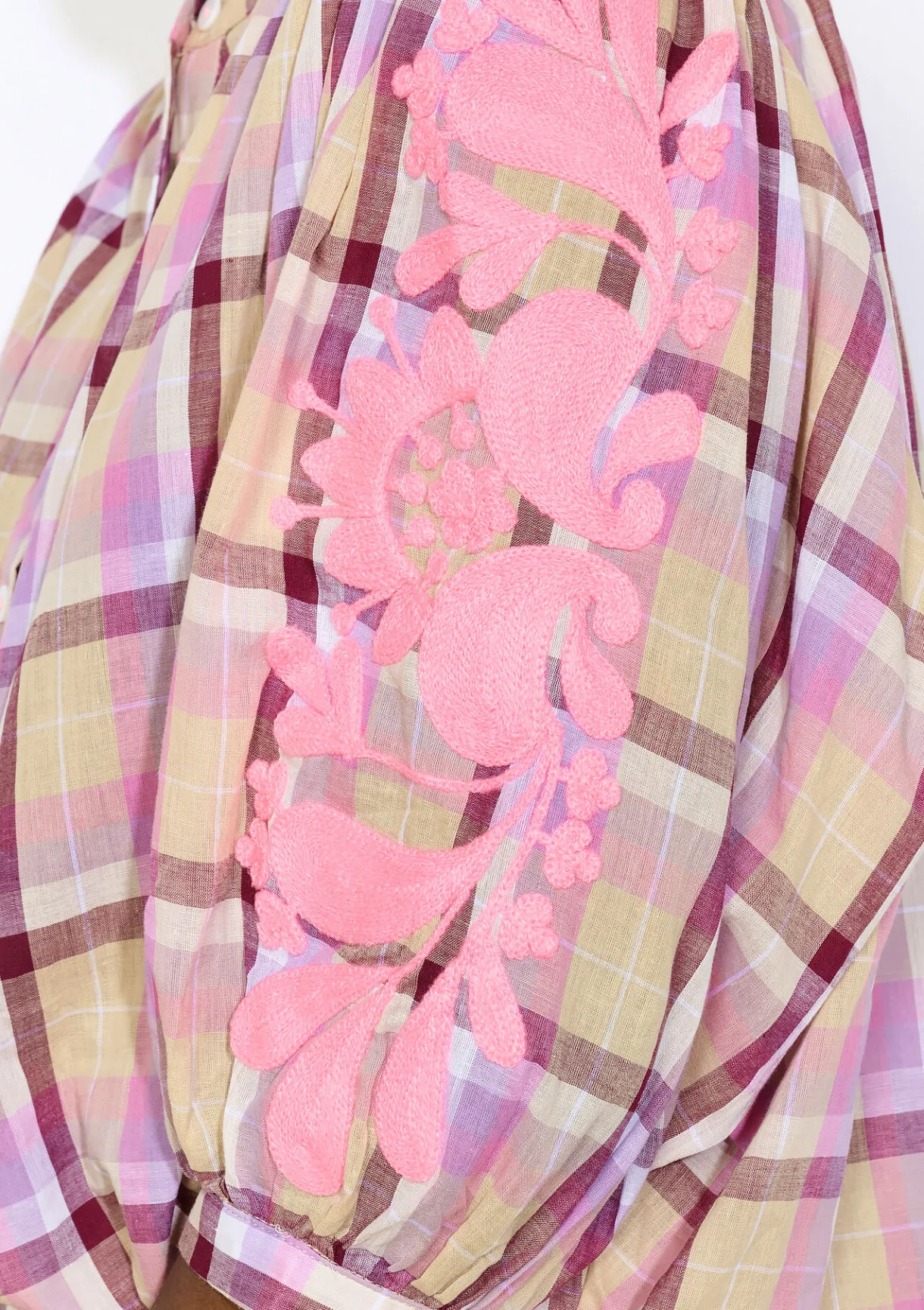 LolaLiza Geblokte blouse met borduursel- Blouses En Hemden