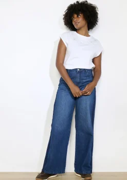 LolaLiza Geborduurd bloemen t-shirt- Tops En T-Shirts