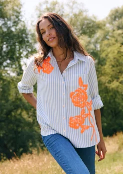 LolaLiza Geborduurde blouse met pailletten- Blouses En Hemden