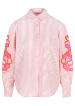 LolaLiza Geborduurde blouse met strepen- Blouses En Hemden