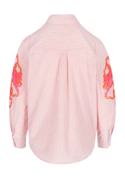 LolaLiza Geborduurde blouse met strepen- Blouses En Hemden