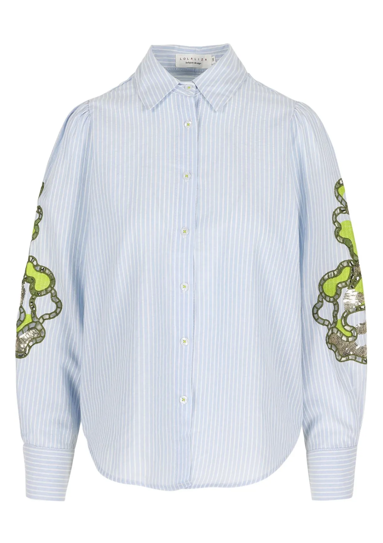 LolaLiza Geborduurde blouse met strepen- Blouses En Hemden