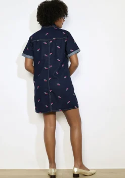 LolaLiza Geborduurde jeansjurk- Jurken