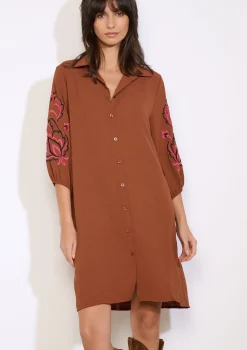 LolaLiza Geborduurde overhemdjurk- Jurken