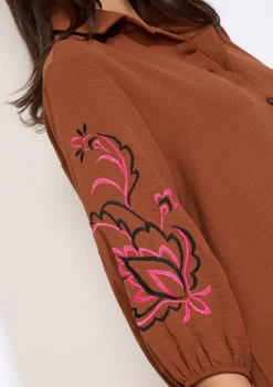 LolaLiza Geborduurde overhemdjurk- Jurken