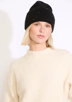 LolaLiza Gebreide beanie met parels- Accessoires
