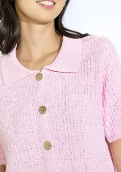 LolaLiza Gebreide top met knopen- Tops En T-Shirts